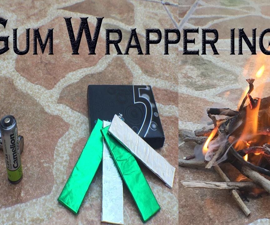 Battery + Gum Wrapper = Fire! (Video) 3 Steps (with Pictures