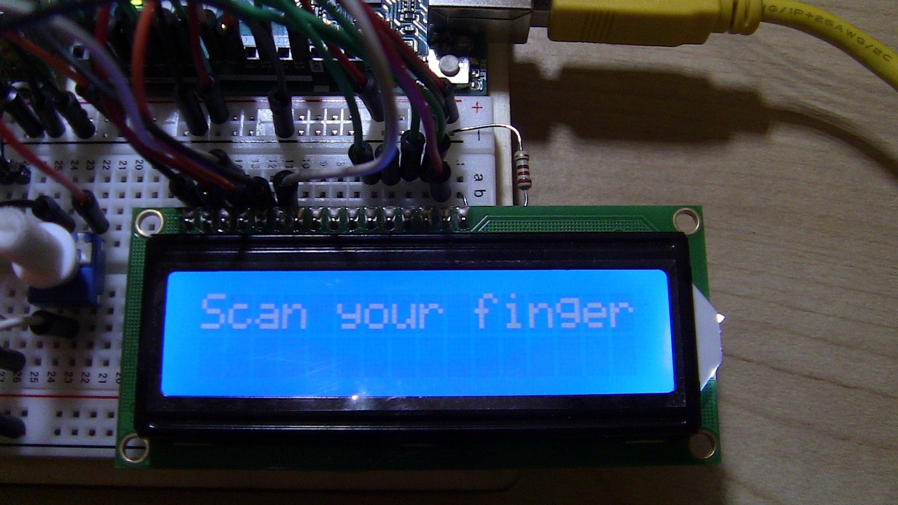 ARDUINO FINGERPRINT SCANNER WITH 16X2 LCD