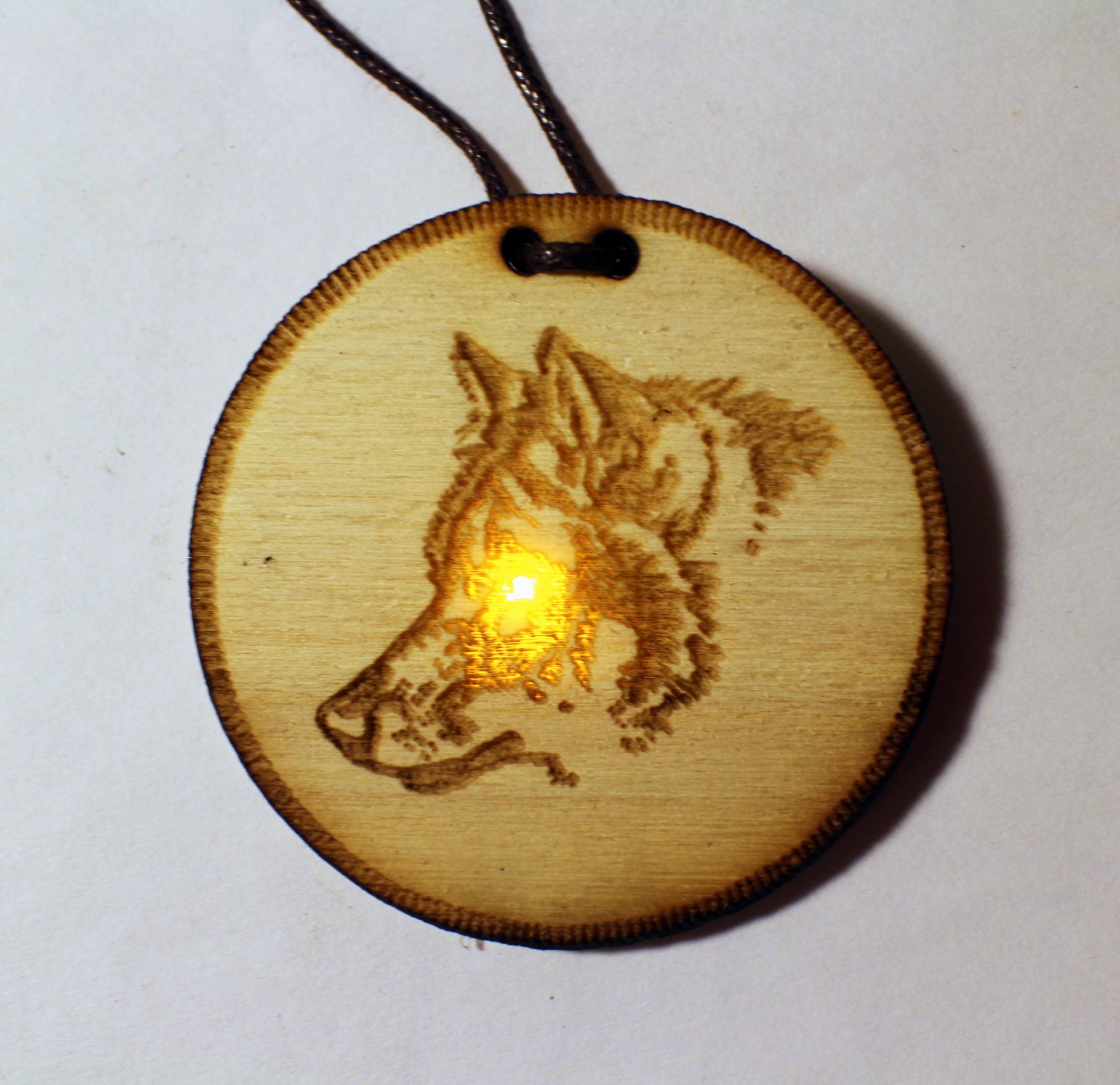 Thin Profile Light-up Animal Pendant