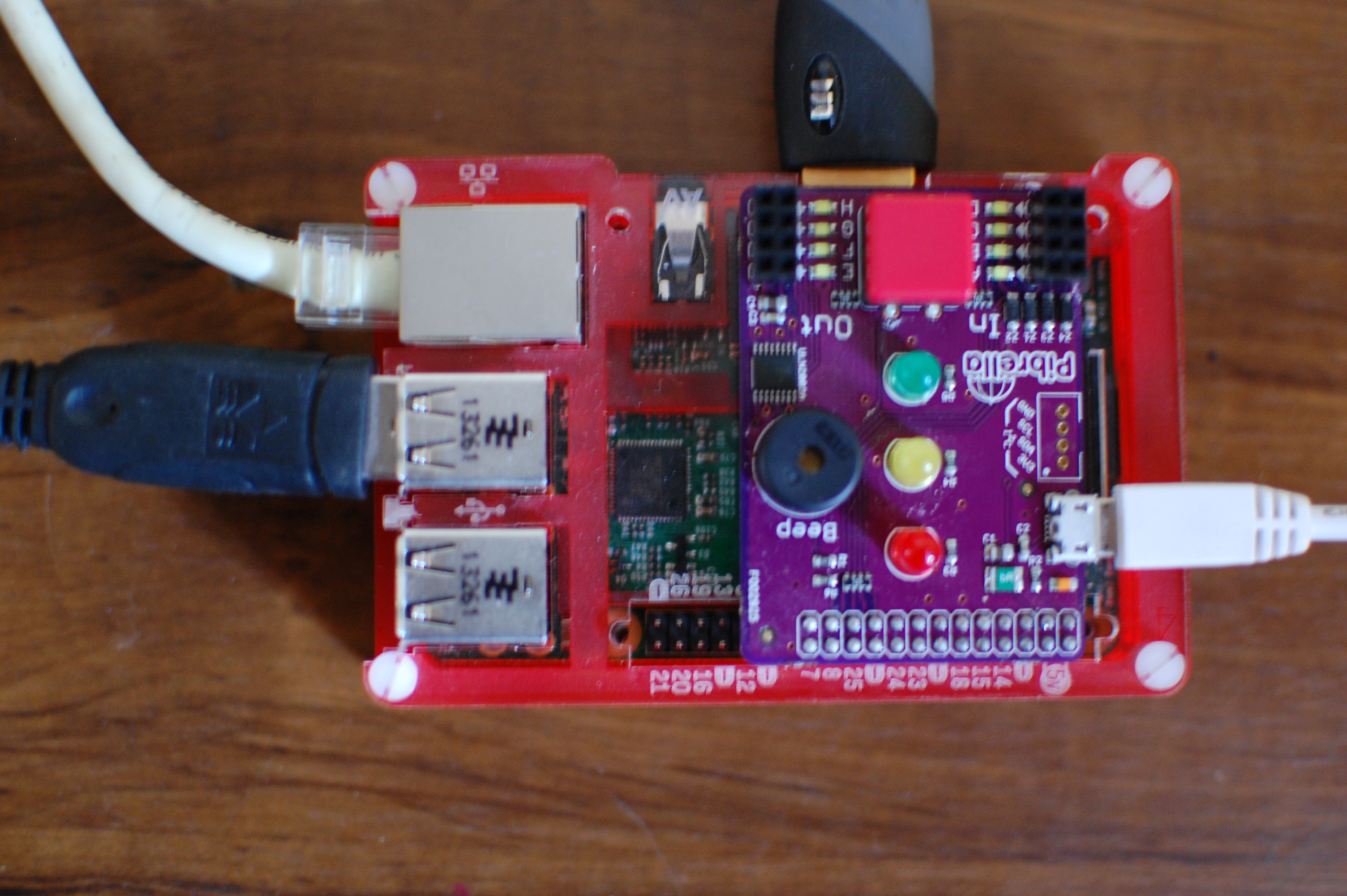 Template for Programming the Pimoroni Pibrella in C