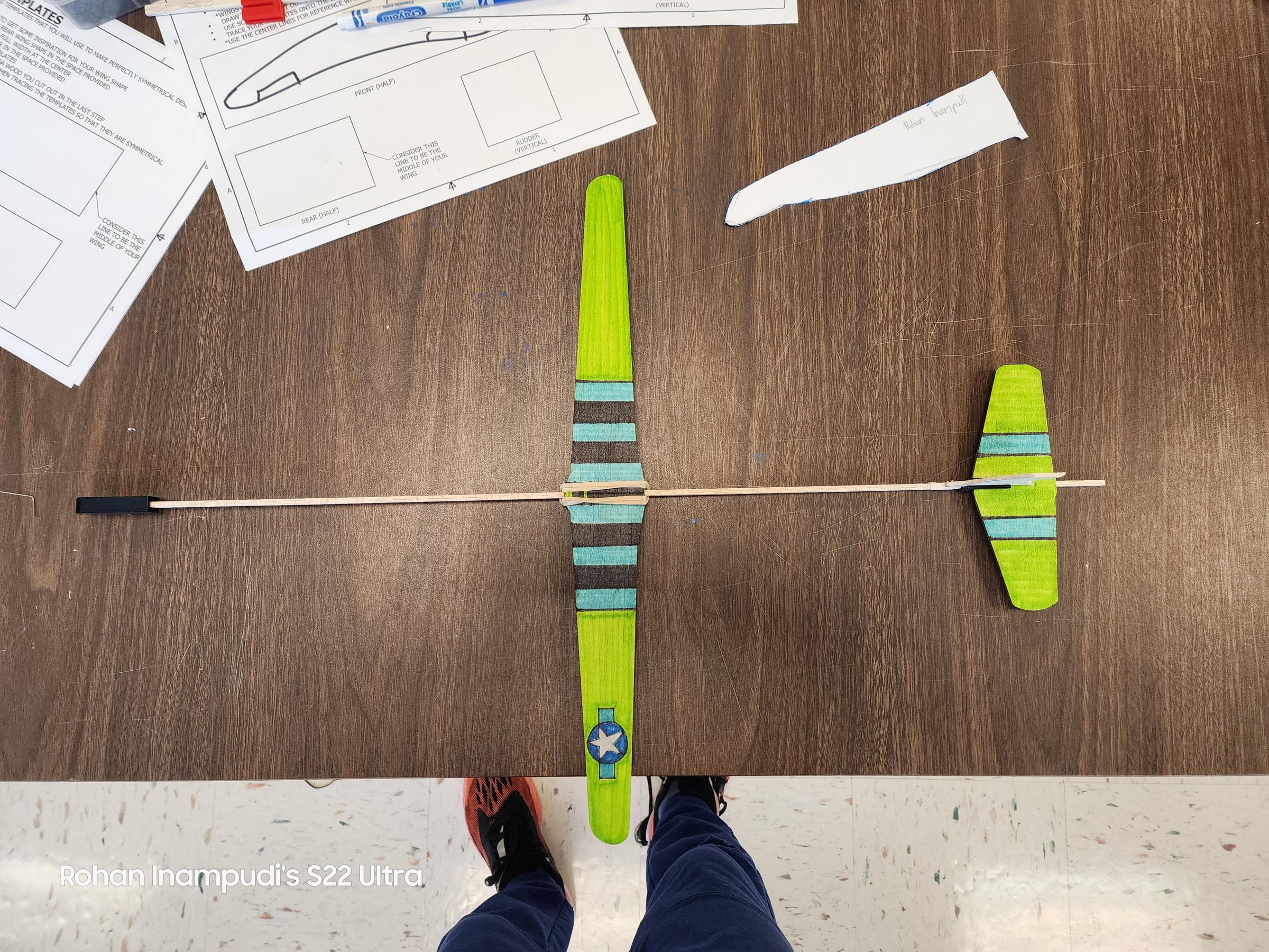 RubberBand Powered Balsa Wood Glider 10 Steps (with Pictures