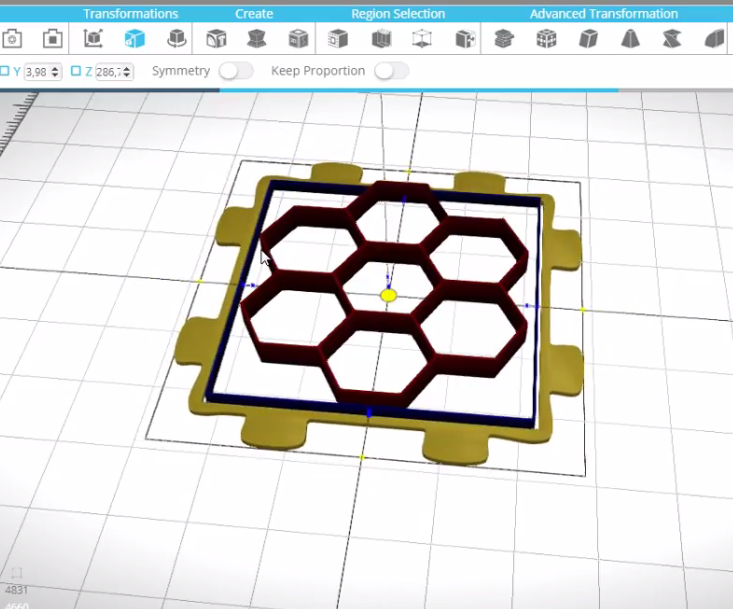 Drawing a Honeycomb in SelfCAD