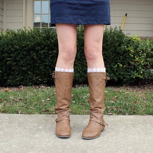 Quick and Easy Lace Peek-a-Boot Socks
