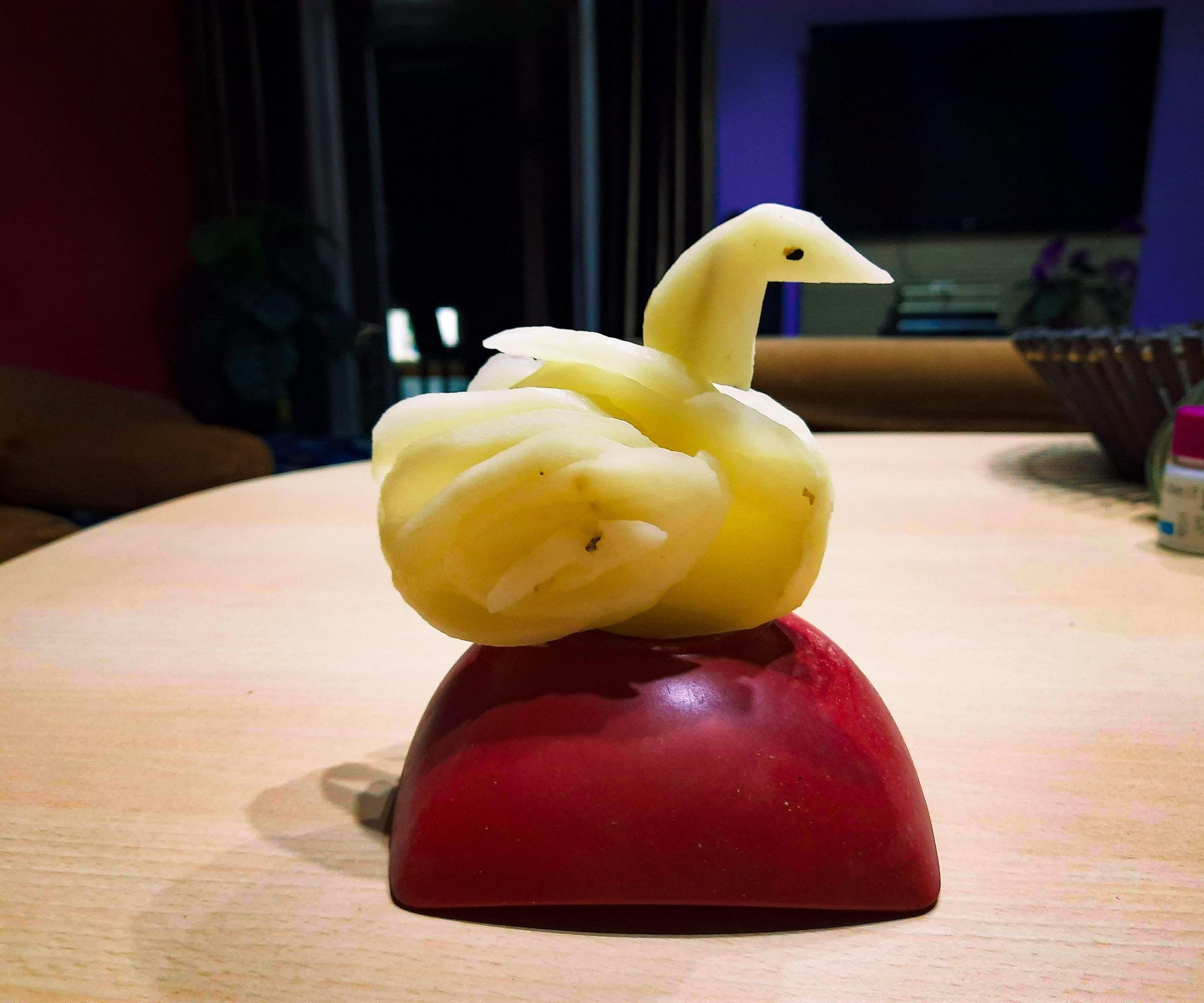 Potato Carved Swan