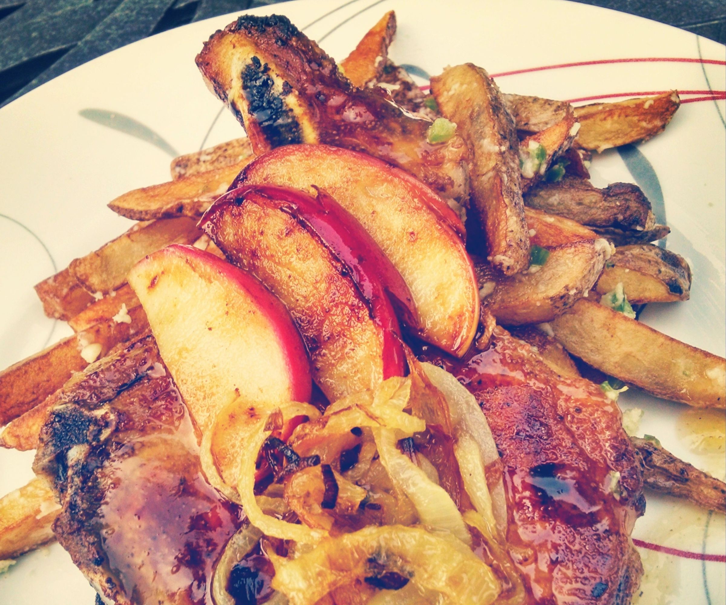 Pan Seared Apple Glazed Pork Chops