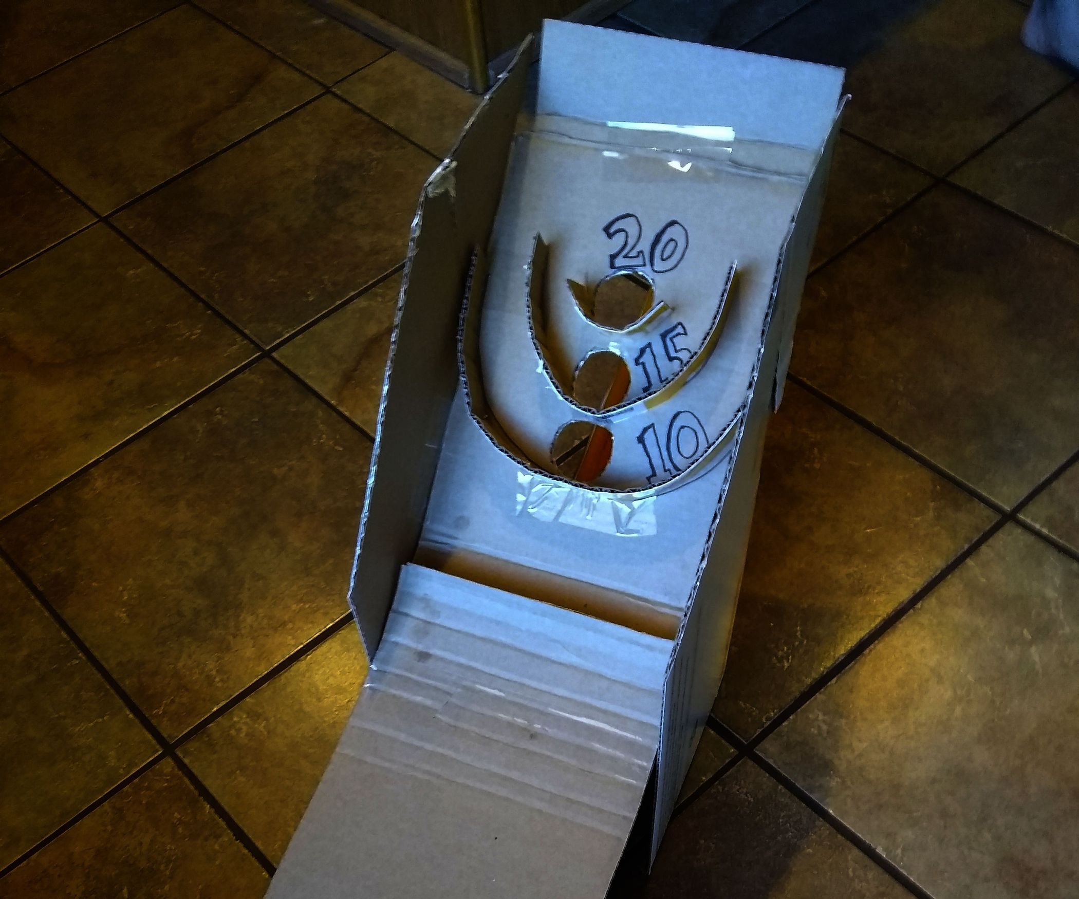 Easy Cardboard Mini Skee Ball 11 Steps Instructables