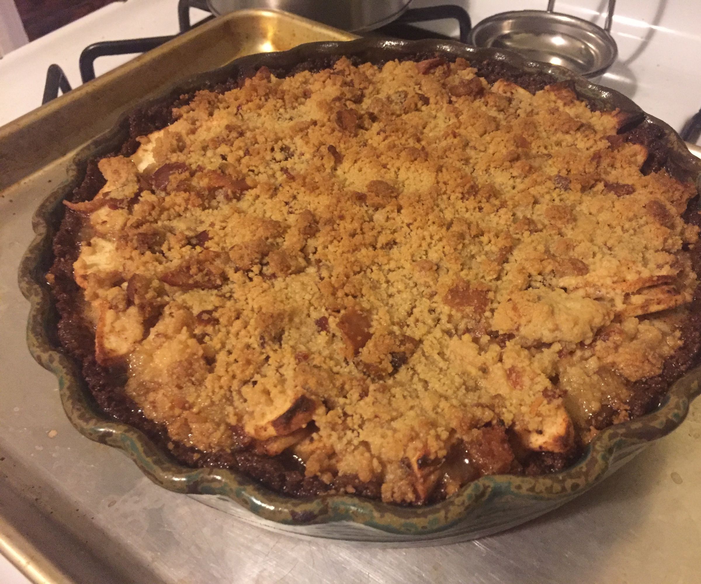 Apple Pie With Gingersnap Crust and Bacon Streusel Topping