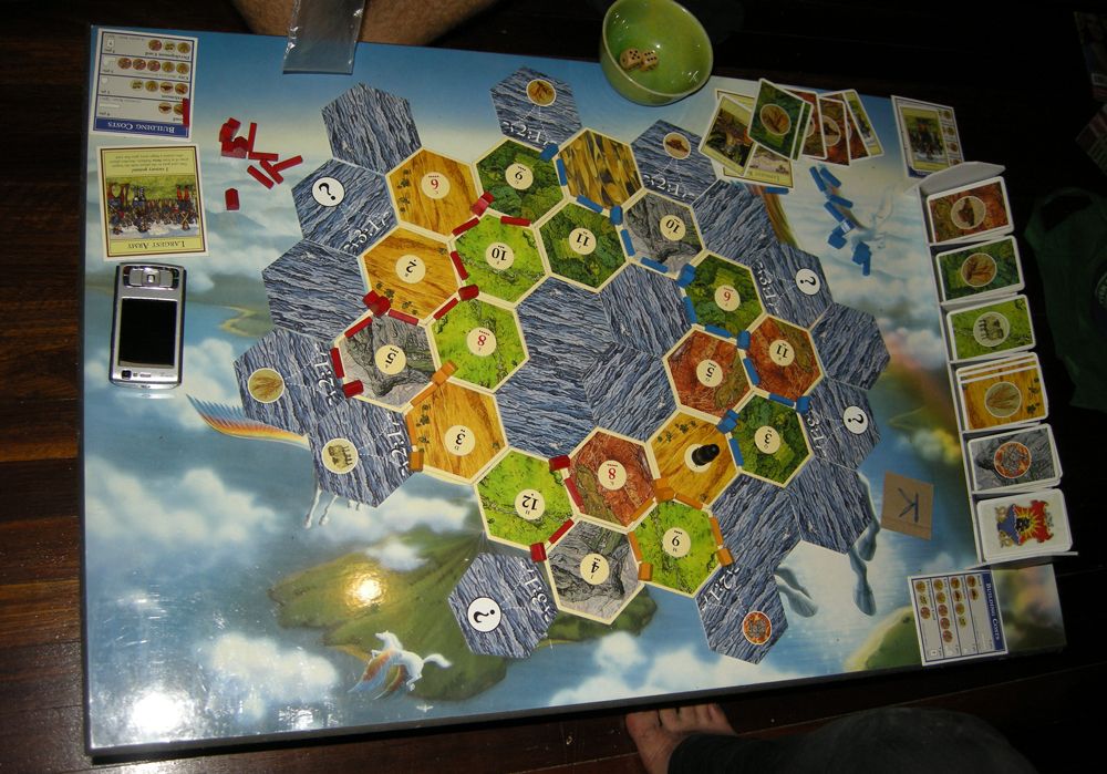 Settlers of Catan playing board