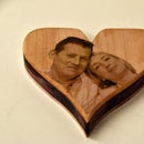 PHOTO ON WOOD HEART