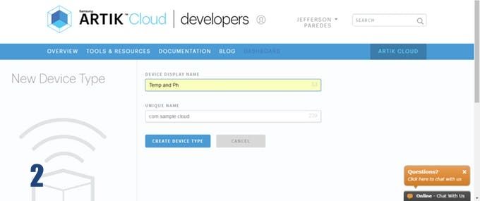 ARTIK Cloud Setup 2