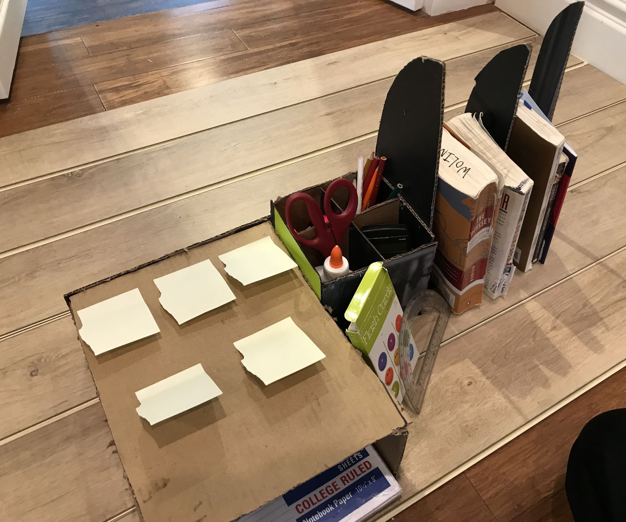 DIY Cardboard Organization Device 