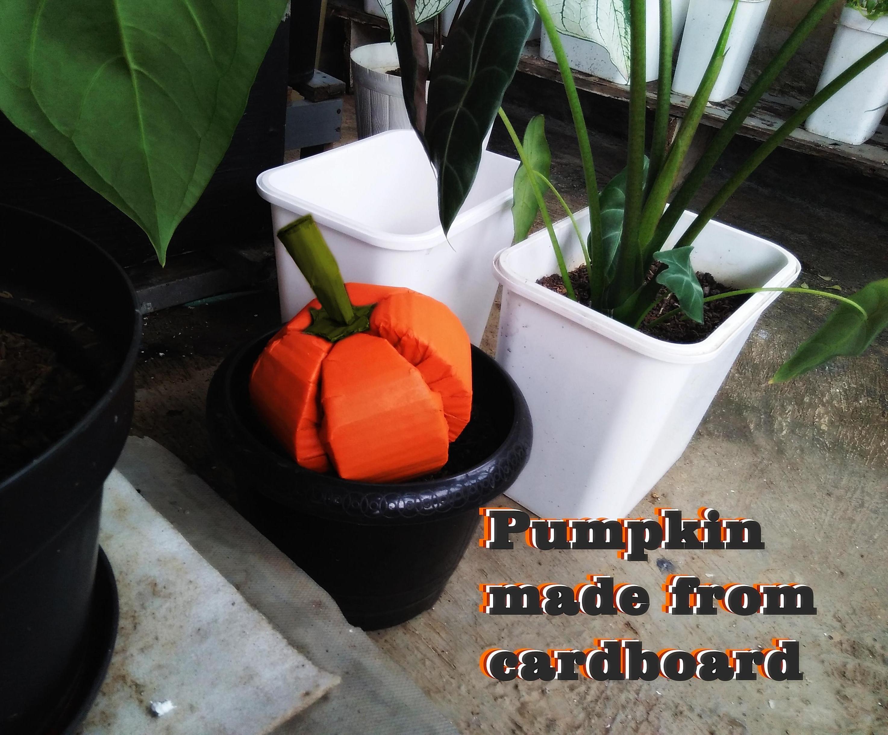 Pumpkin Made From Cardboard
