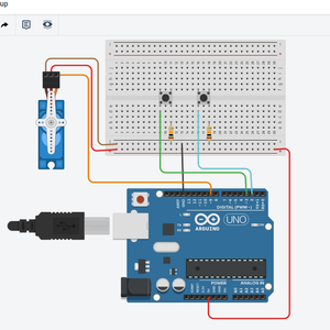 Controlling a Servo Motor With Two Buttons and Arduino.