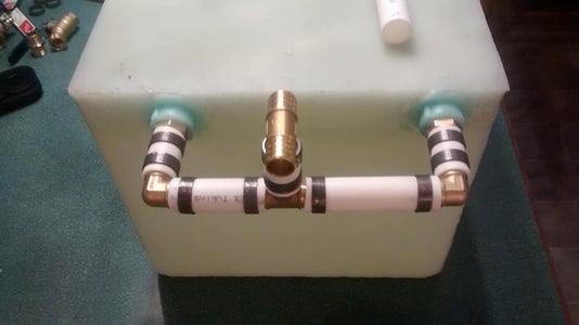 Adding Water Lines and Valves to the Tank
