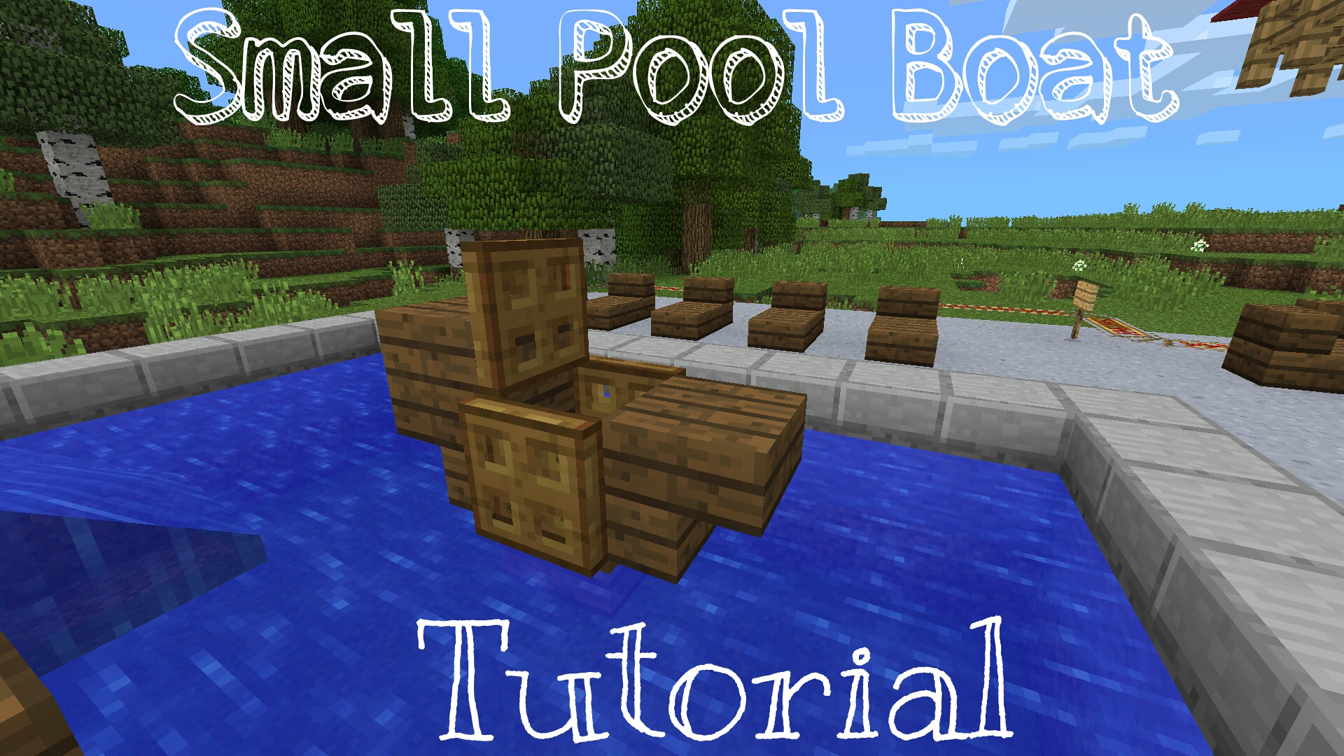 Minecraft PE Tutorial Quickie: Small Pool Boat