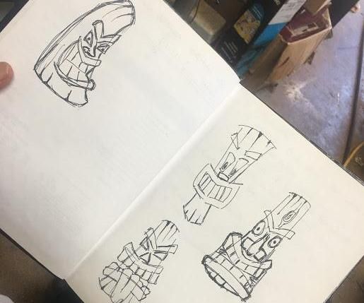 Tiki Concrete Sculpture