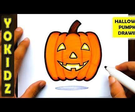 HOW TO DRAW HALLOWEEN PUMPKIN EASY