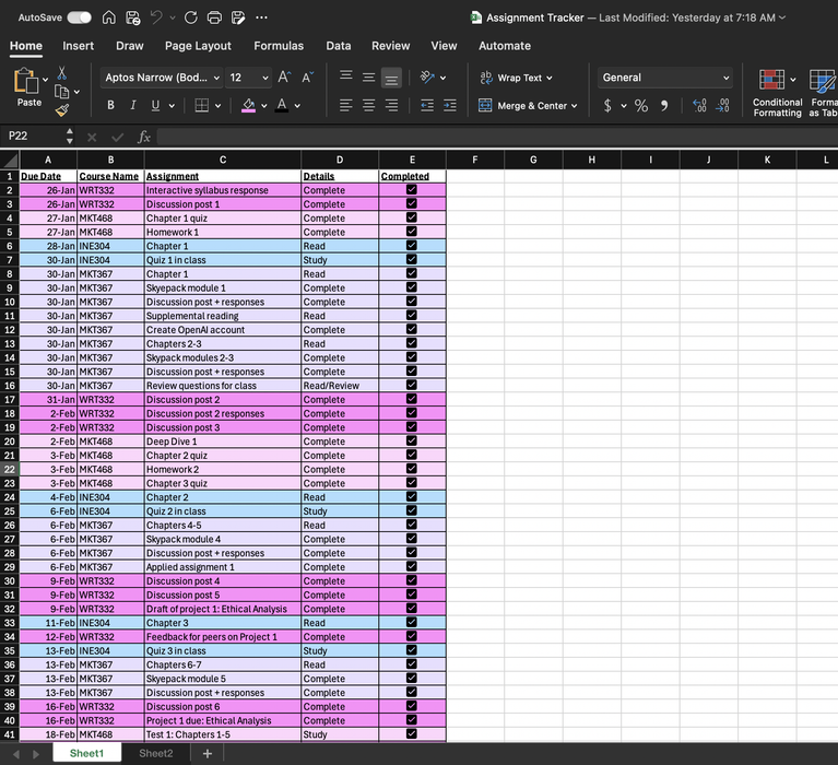 Employee Assignment Tracker. Excel How to Make an Excel Assignment Tracker : 8 Steps (with Pictures ...