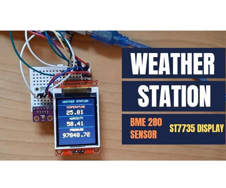 Weather Station | How to Use BME280 Temperature, Humidity and Pressure Sensor