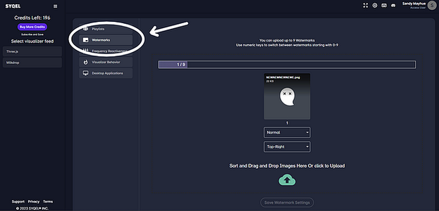 Upload Your Watermarks