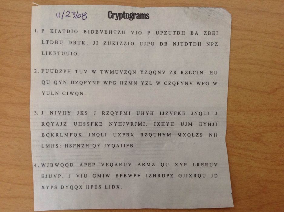 Cryptograms How to Solve Simple Substitution Ciphers : 5 Steps - Instructables