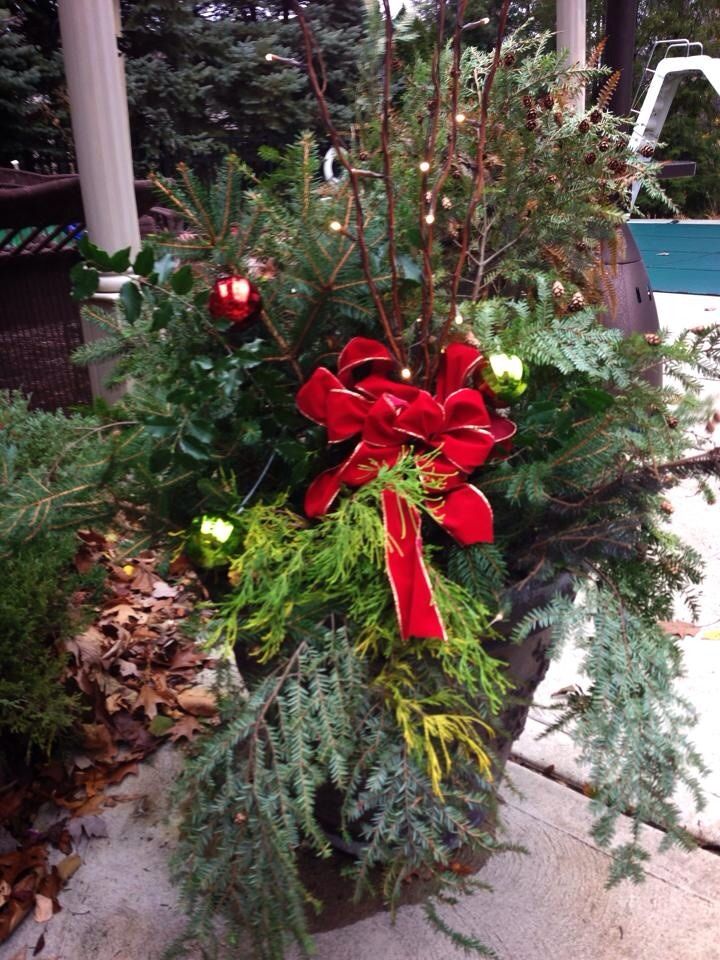 Outdoor Holiday Planter