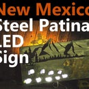 Steel Patina Sign With LEDs