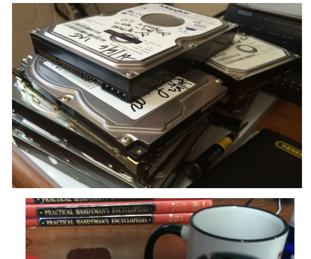 Vanity Mirrors and Coffee Cup Coasters From Old Hard Drives
