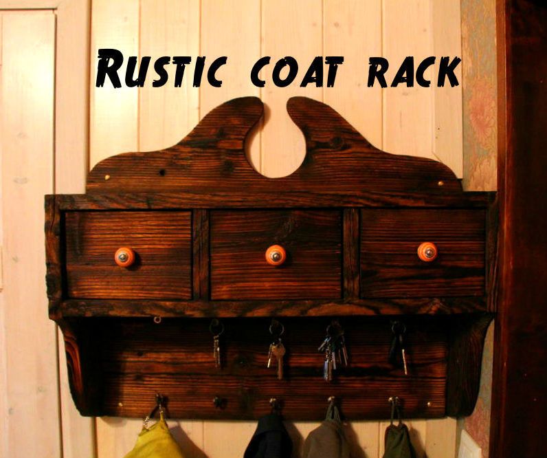 Rustic Coat Rack Using Shou-sugi-ban