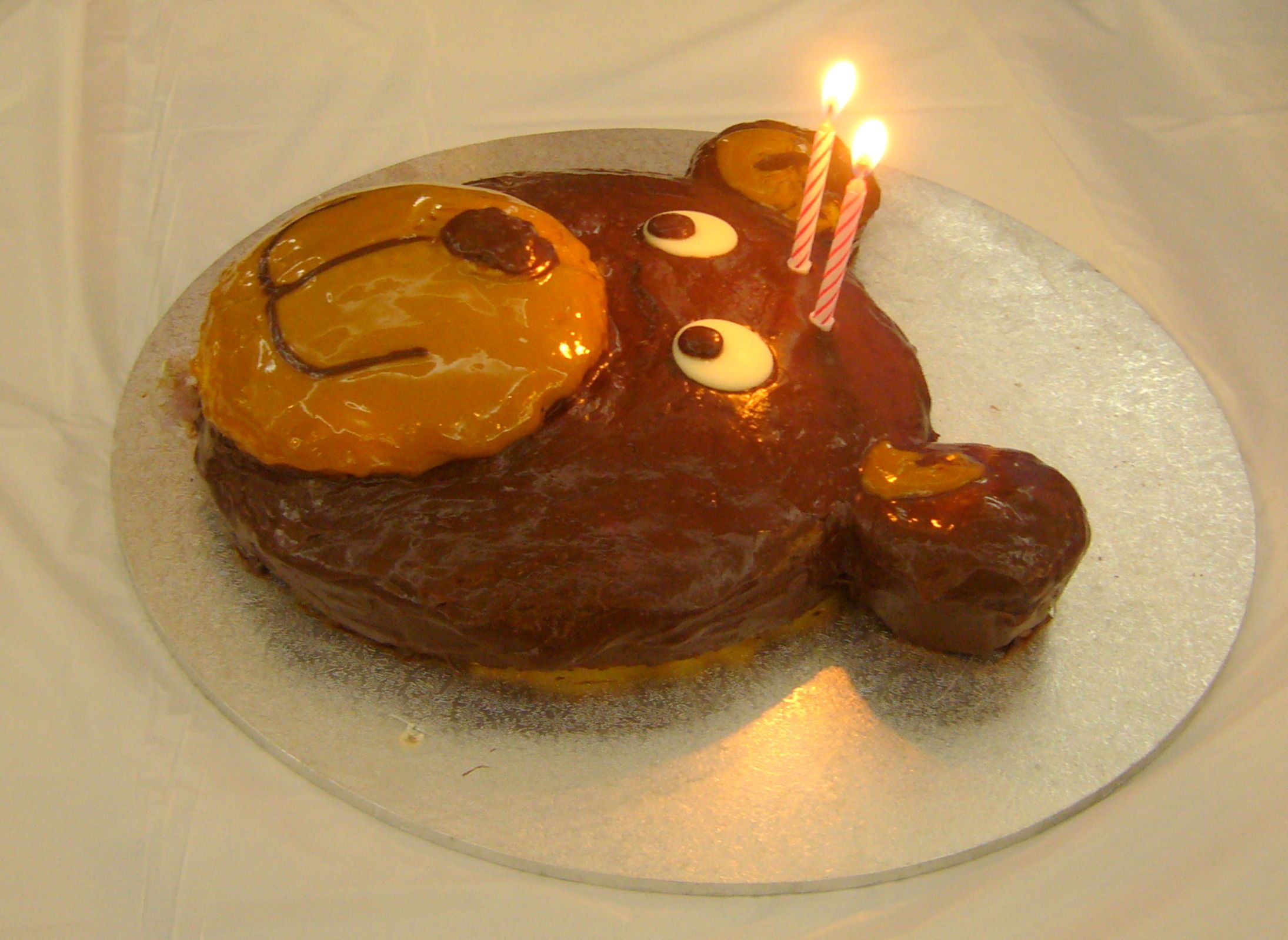 2nd Birthday Teddy Bear Cake