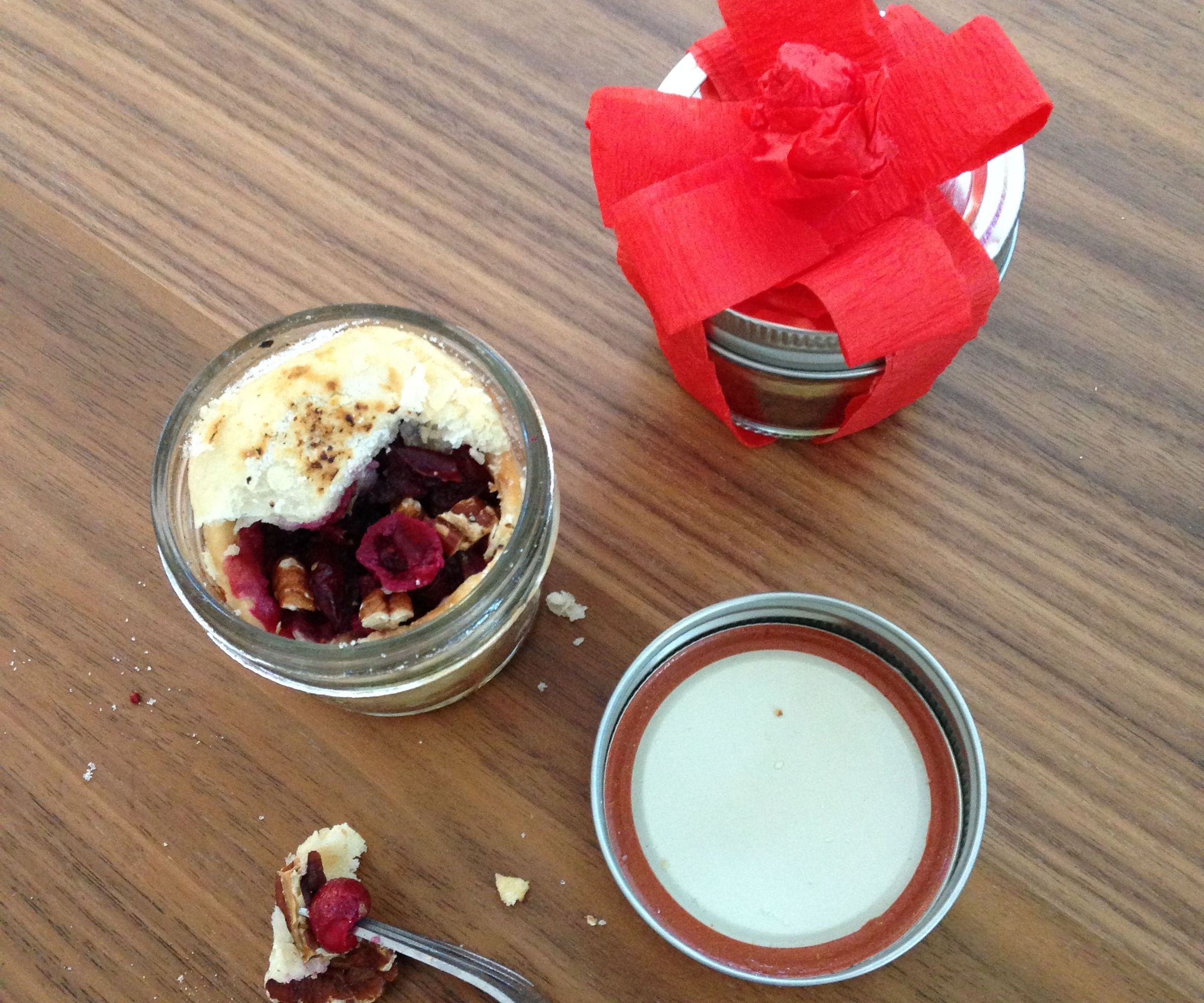 Cranberry Pecan Pie in a Jar