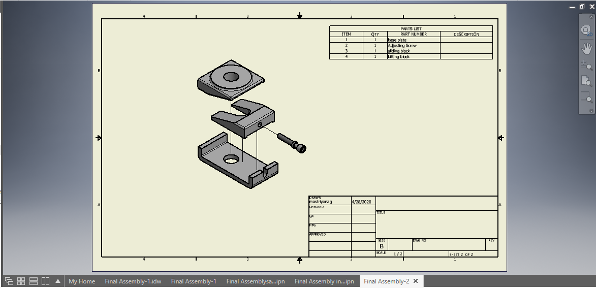 TAD 330- Making Isometric & Exploded Assembly View Drawings : 31 Steps ...
