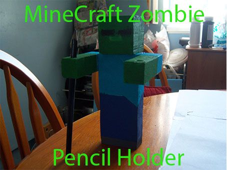 MineCraft Zombie - Pencil/Pen Holder