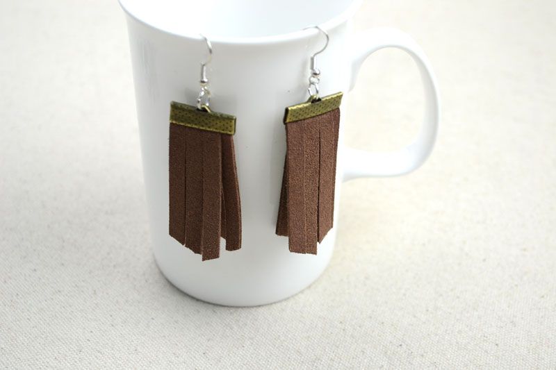 Personalized Jewelry for Mom-a Pair of Diy Fringe Earrings