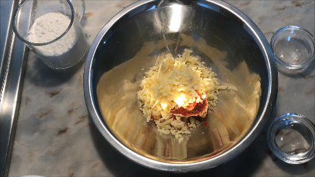 Mix Butter, Spices and the Cheese