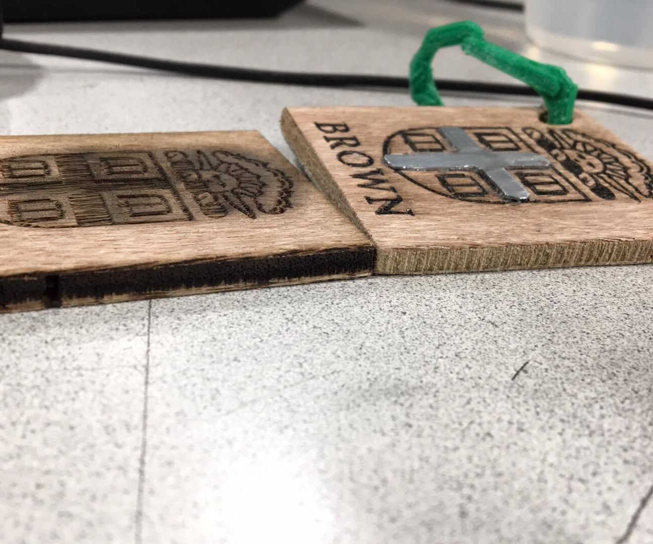 Brown BDW-made Keychain