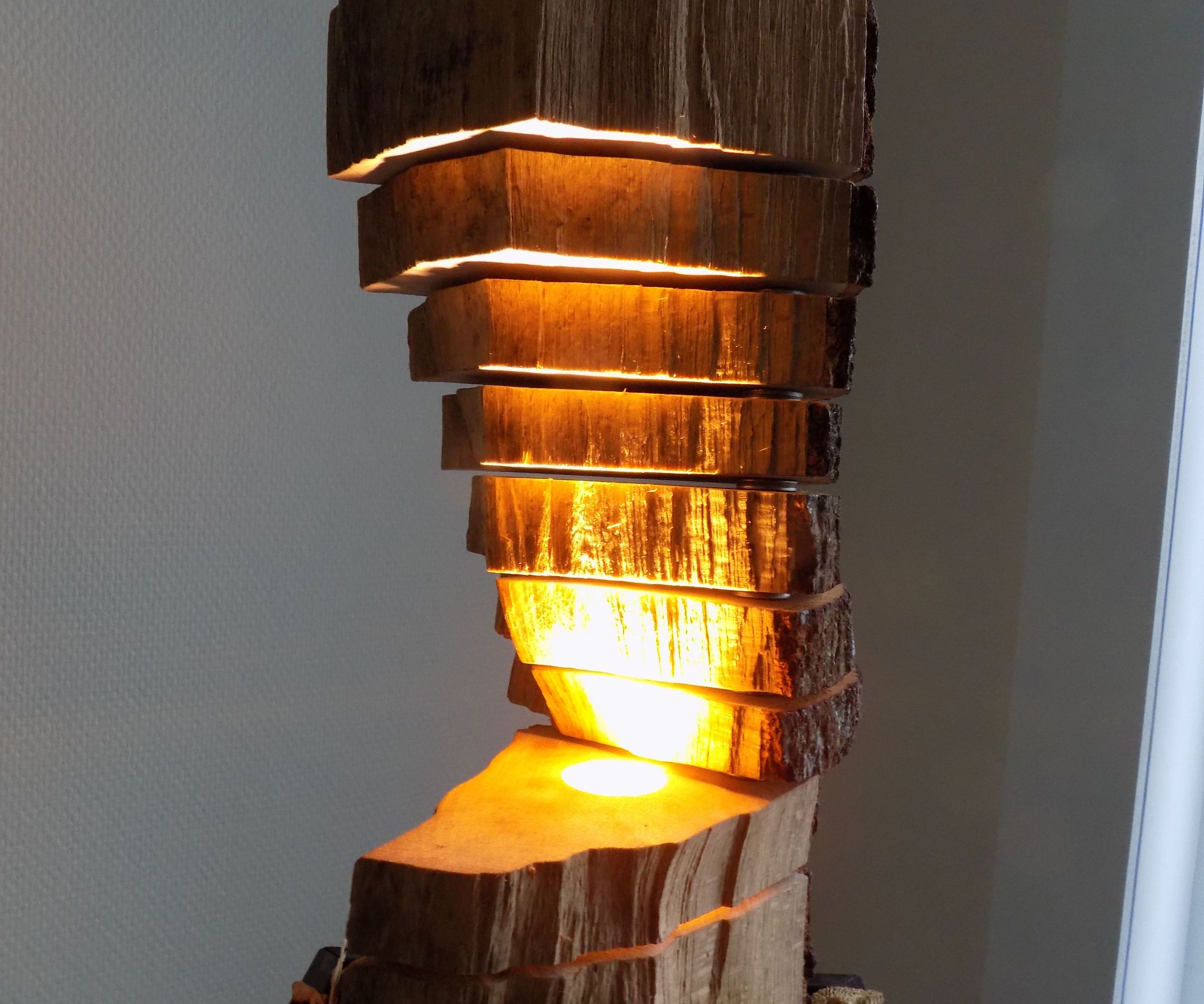 Reclaimed Firewood Ambiance Light "Ardenne"