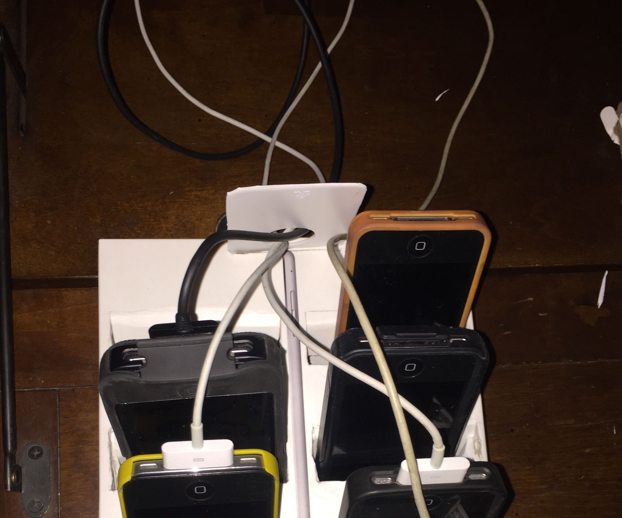 Apple Charging Station Using a Recycled IPad Box