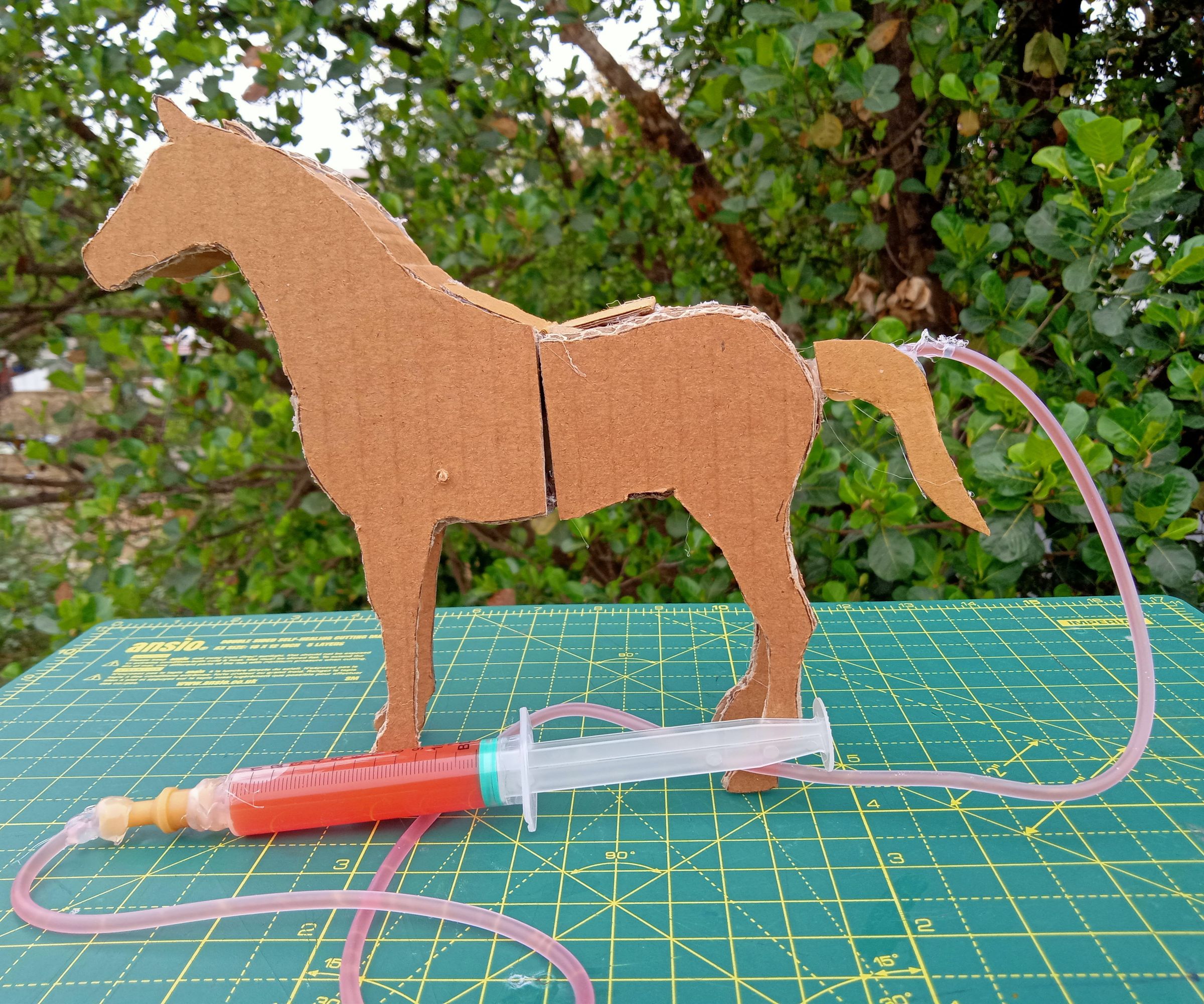 Easy Cardboard Running Horse