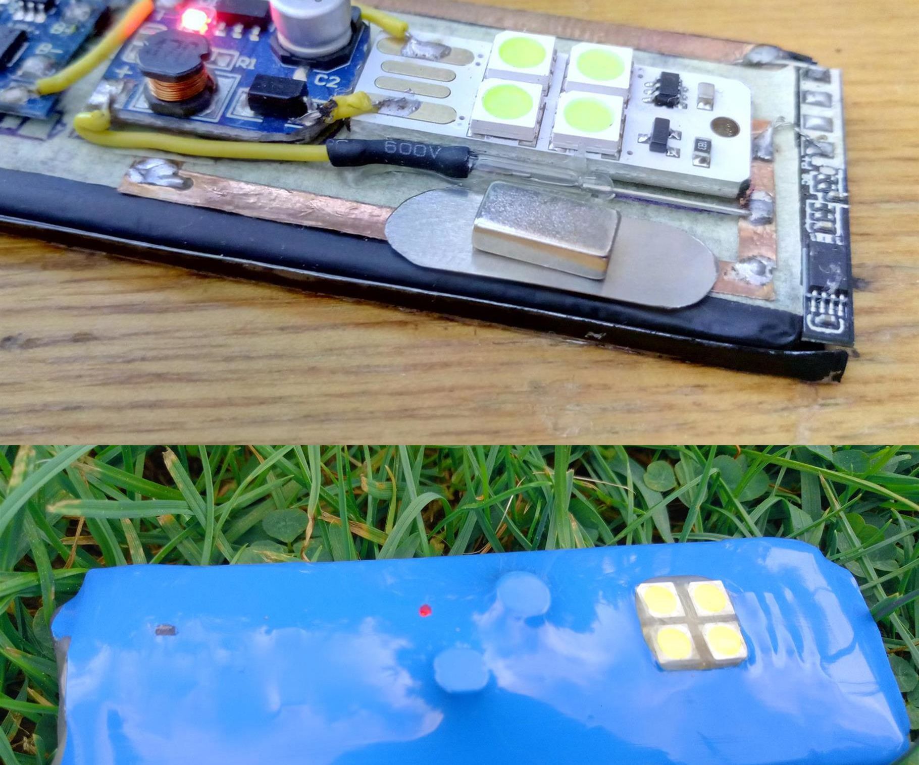 Rechargeable LED Light / Torch From Old LiIon Battery