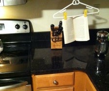 Cheap & Easy Hanging Cookbook Holder