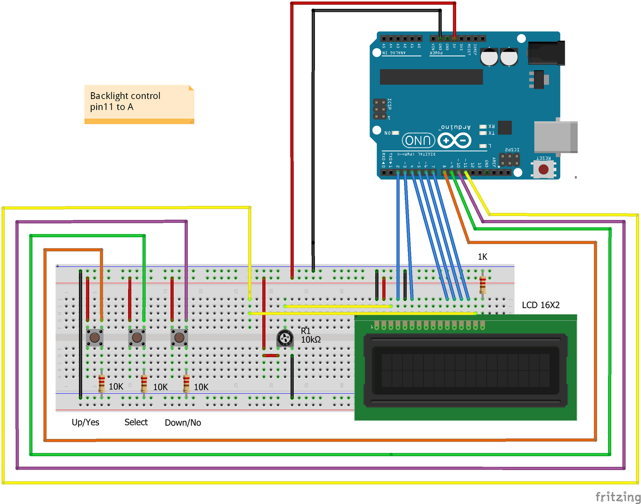 Arduino LCD 16x2. Turn Single Screen Into Multiple Screens. : 5 Steps ...