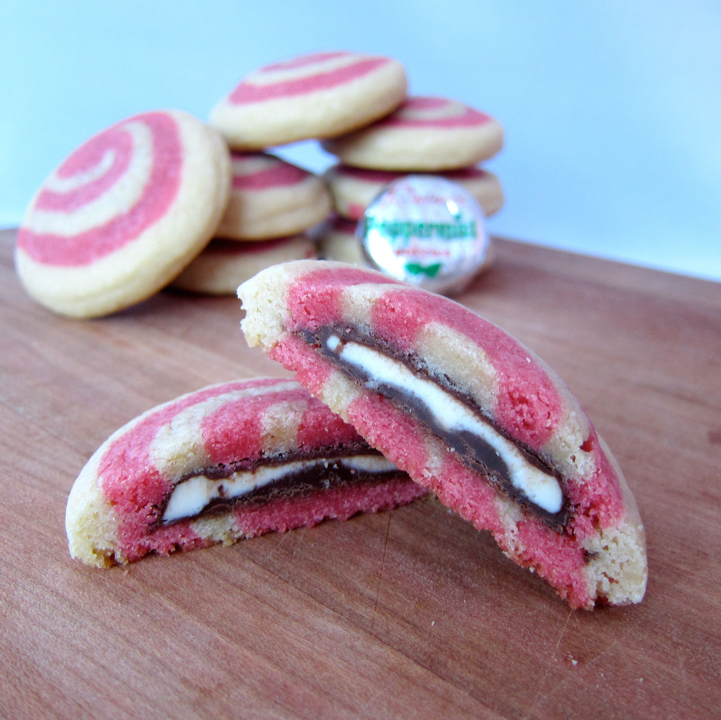 Peppermint Patty Stuffed Peppermint Cookies