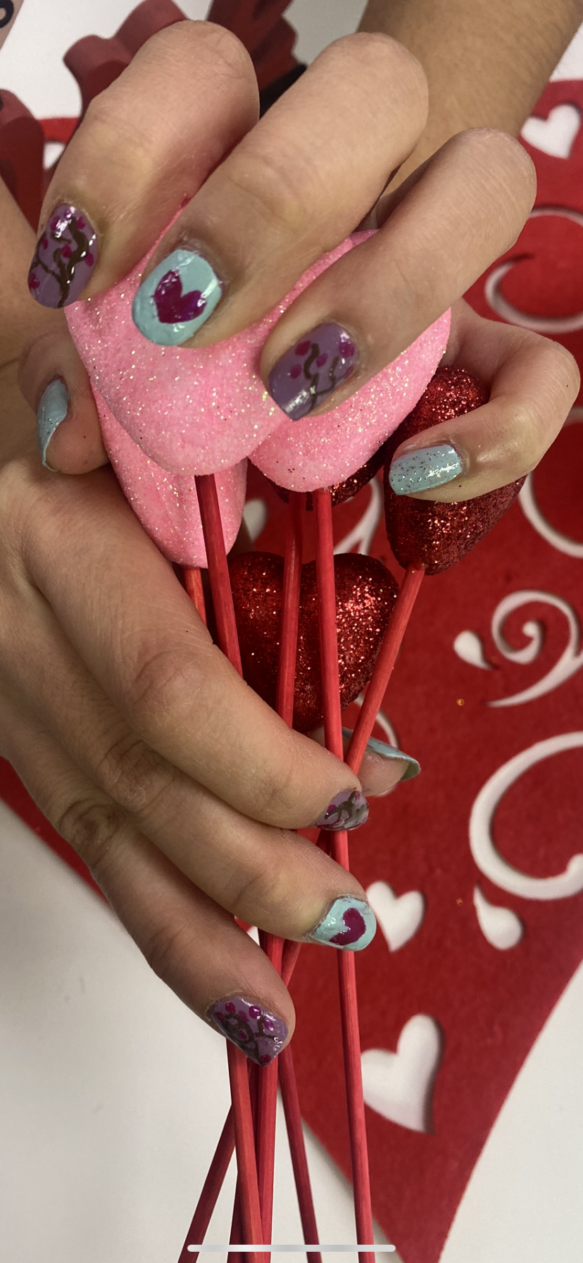 Valentine Nail Art Design