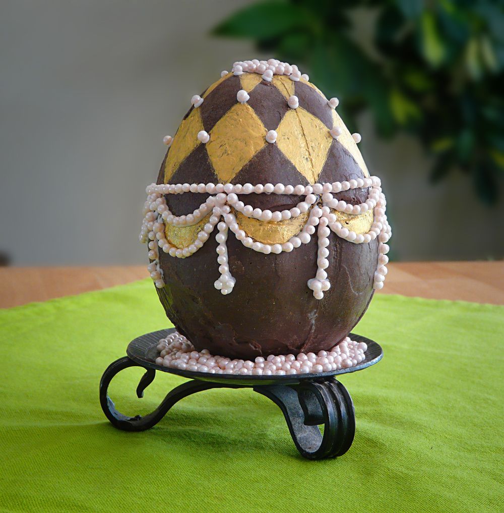 Nested Chocolate Faberge Egg Engagement Ring Presentation