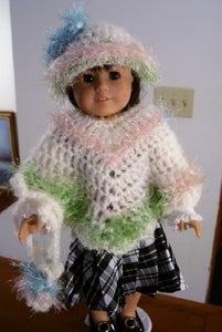 Girls Poncho Set With Toys