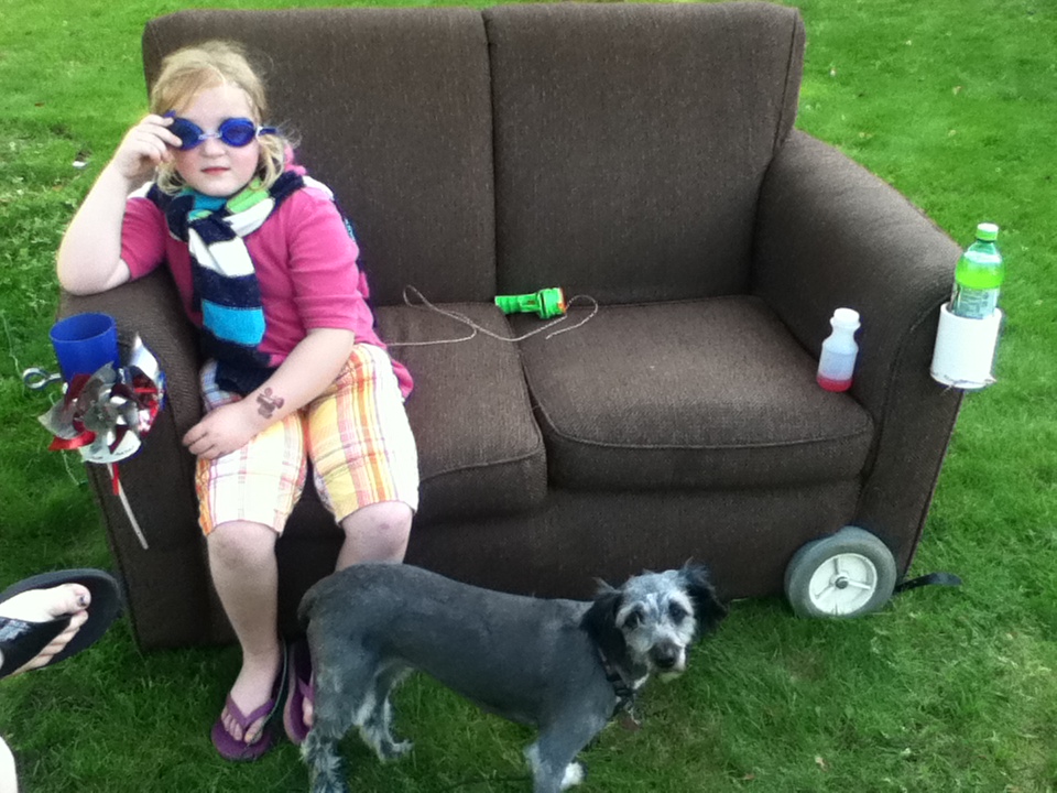 Mobile Parade/bonfire Couch, With Getto Blaster, Cup Holders and Six Pack Cooler