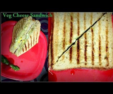 Veg Cheese Grilled Sandwich Recipe | Grilled Cheese Sandwich Recipe