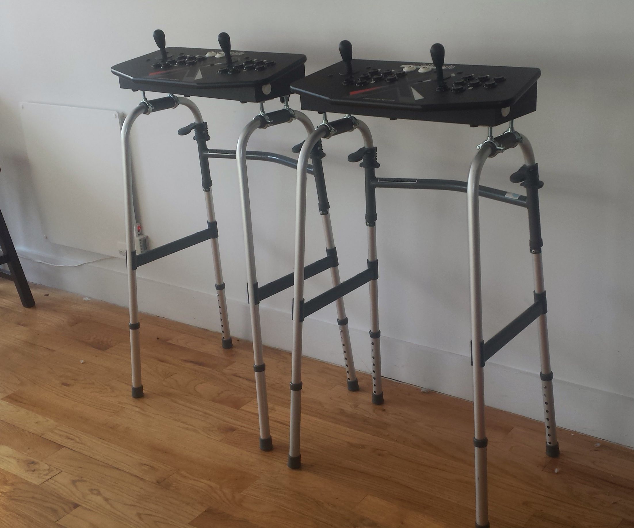 Stand Up Arcade Controllers Using Adult Walkers
