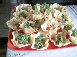 Salad in a Parmesan Basket